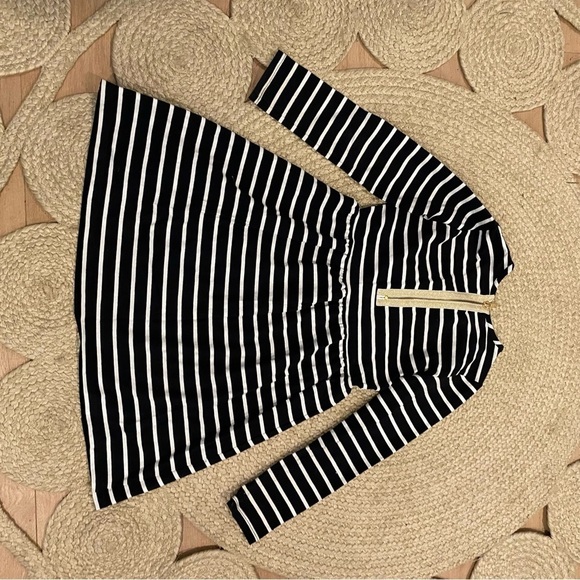 Hanna Andersson 'Elisabet' Dress in BLACK / ECRU STRIPED 8 Girls warm cozy - Picture 6 of 8